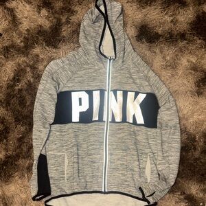 PINK Victoria's Secret Med Gray Zip-Up Jacket